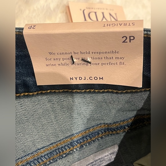 NYDJ Ellison high rise straight jeans. 2P. - Picture 2 of 5